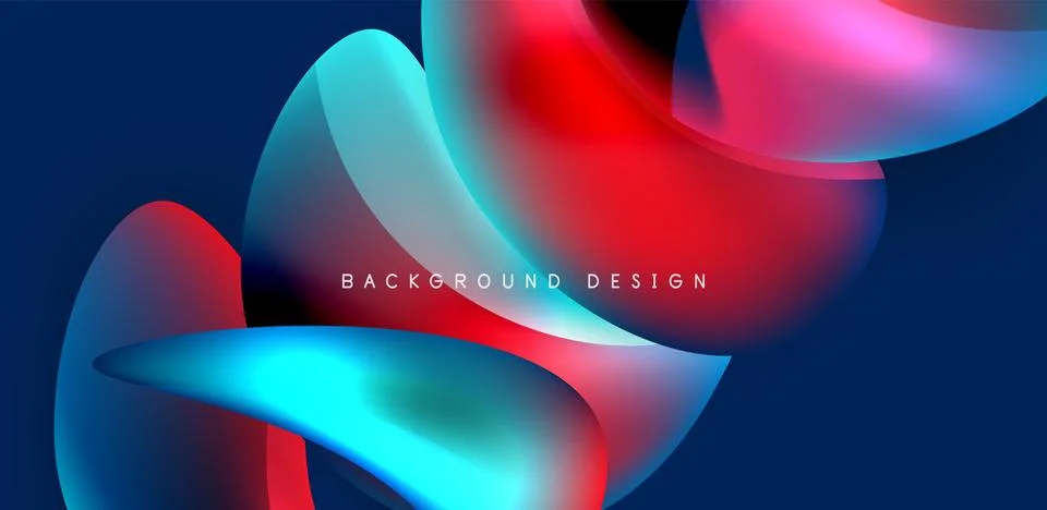 Fluid color liquid 3d elements abstract background 스톡 일러스트