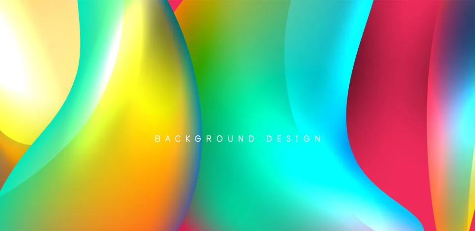 Fluid color liquid 3d elements abstract background イラスト素材