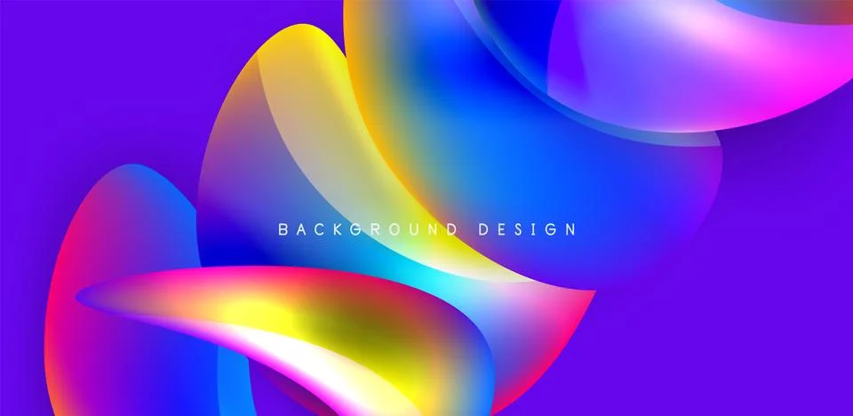 Fluid color liquid 3d elements abstract background 스톡 일러스트