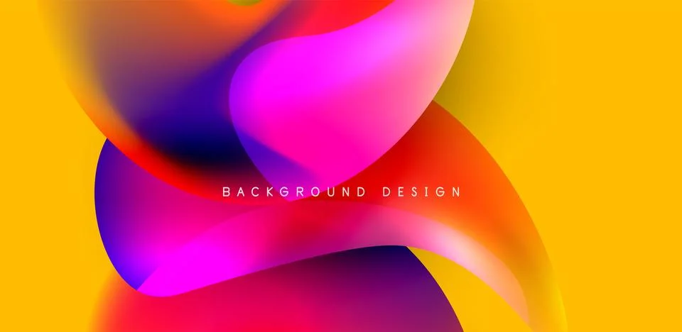 Fluid color liquid 3d elements abstract background Stockillustratie
