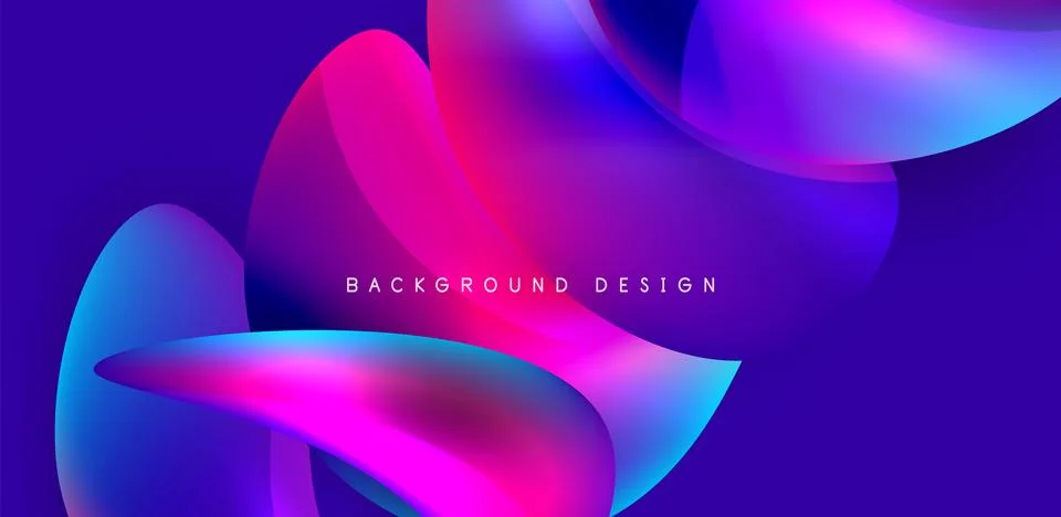 Fluid color liquid 3d elements abstract background Illustrazione stock