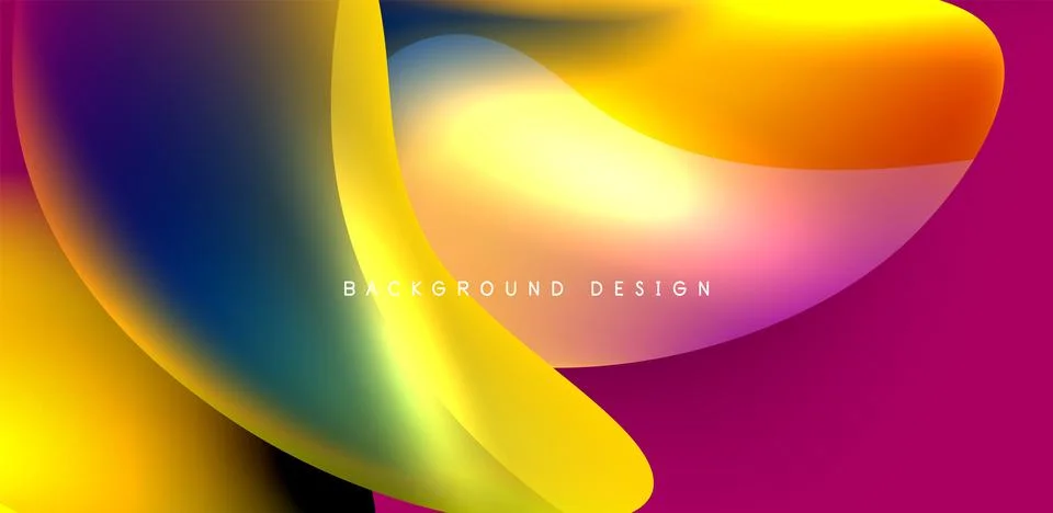 Fluid color liquid 3d elements abstract background 스톡 일러스트
