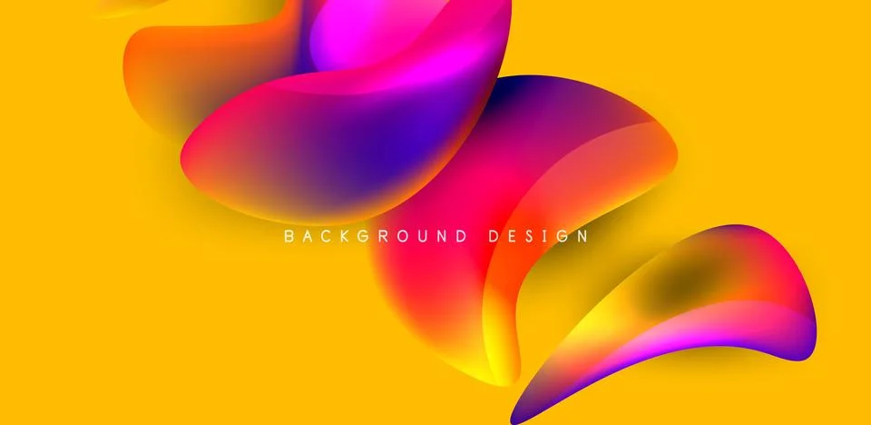 Fluid color liquid 3d elements abstract background 스톡 일러스트