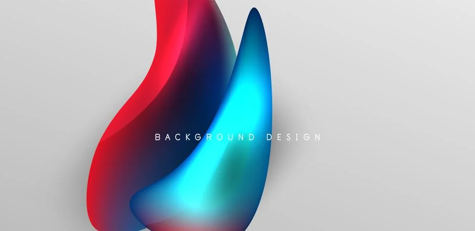 Fluid color liquid 3d elements abstract background イラスト素材