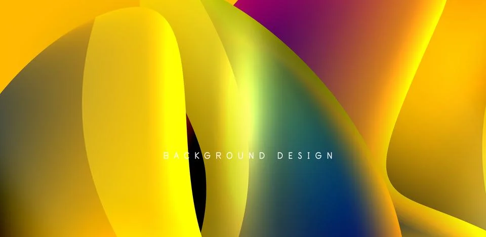 Fluid color liquid 3d elements abstract background Illustrazione stock