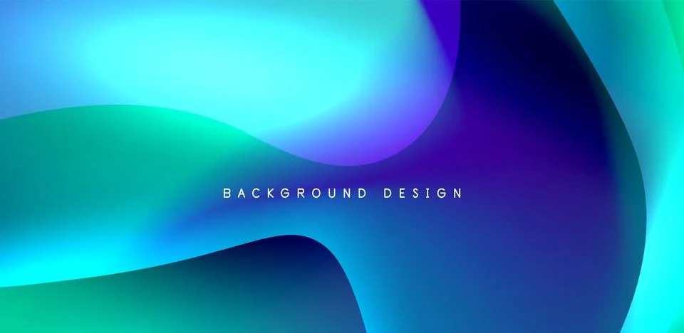 Fluid color liquid 3d elements abstract background Illustrazione stock