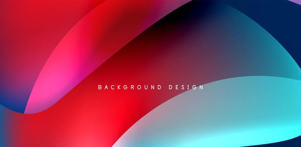 Fluid color liquid 3d elements abstract background Stock Illustration