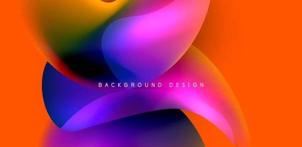 Fluid color liquid 3d elements abstract background イラスト素材