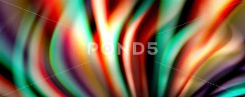 Fluid color rainbow style wave abstract background, techno modern design on Stock Illustration
