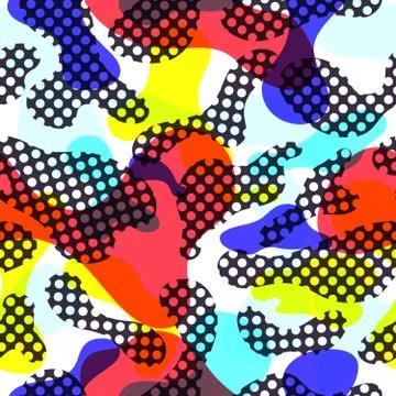 Fluid color seamless pattern modern Illustrazione stock