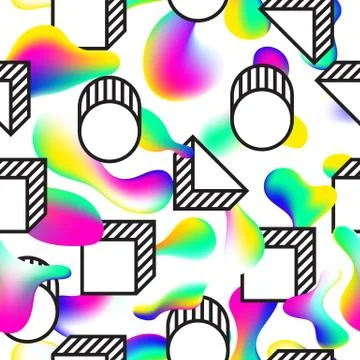 Fluid color seamless pattern modern Stock Illustration