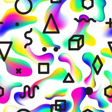 Fluid color seamless pattern modern Stock Illustration