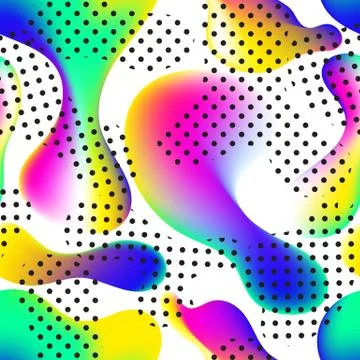 Fluid color seamless pattern modern Illustrazione stock