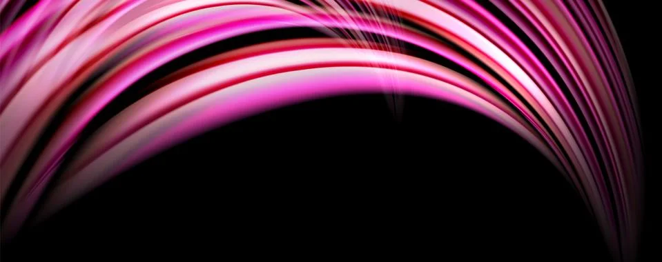 Fluid color waves with light effects, vector abstract background Stock Illustration