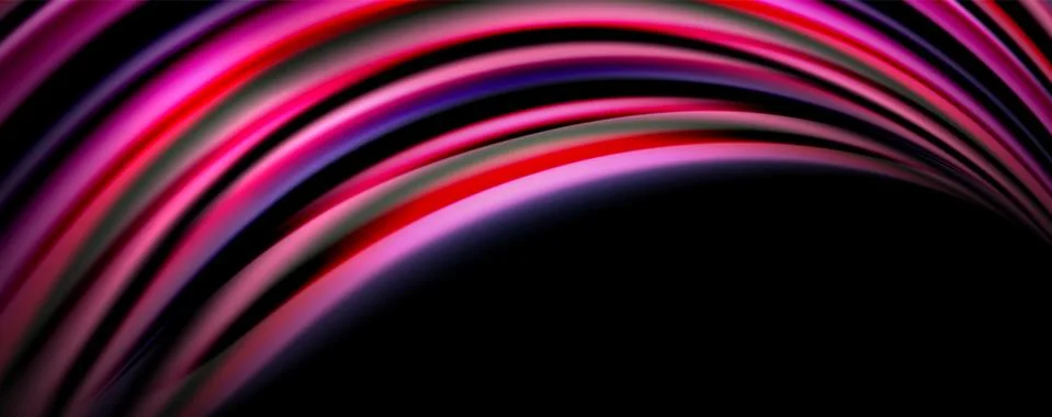 Fluid color waves with light effects, vector abstract background Stock Illustration