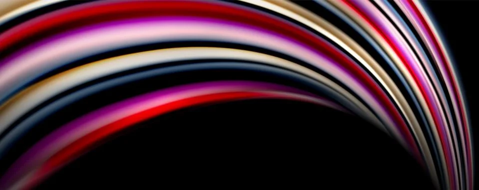 Fluid color waves with light effects, vector abstract background Stock Illustration