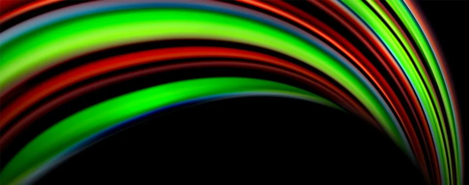 Fluid color waves with light effects, vector abstract background Stock Illustration