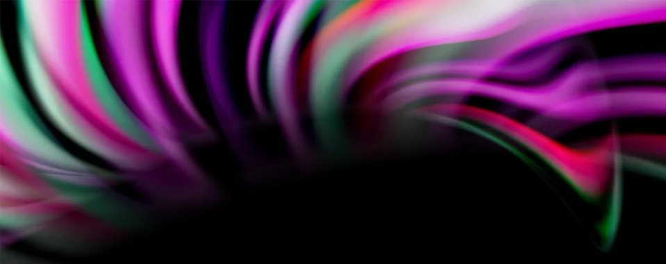 Fluid color waves with light effects, vector abstract background Stock Illustration