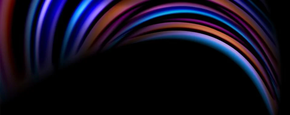 Fluid color waves with light effects, vector abstract background Stock Illustration