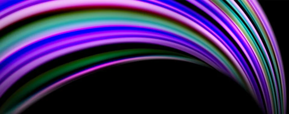 Fluid color waves with light effects, vector abstract background Stock Illustration