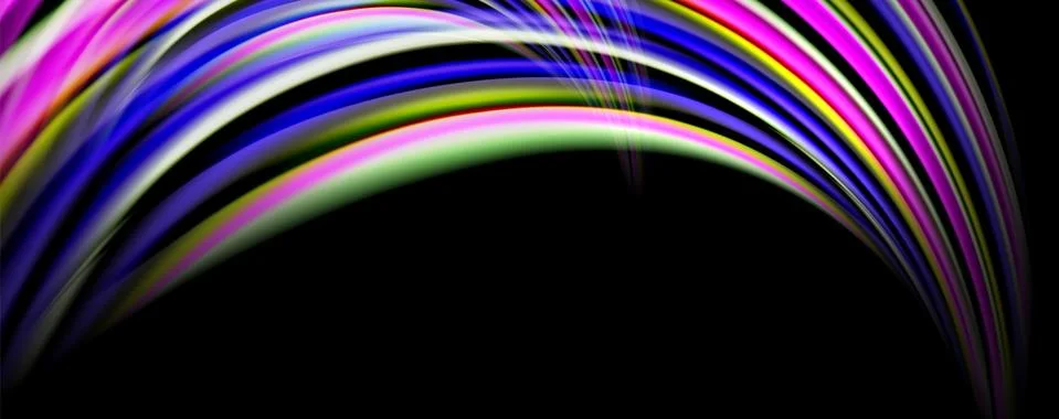 Fluid color waves with light effects, vector abstract background Stock Illustration