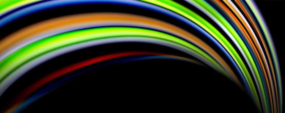 Fluid color waves with light effects, vector abstract background Stock Illustration