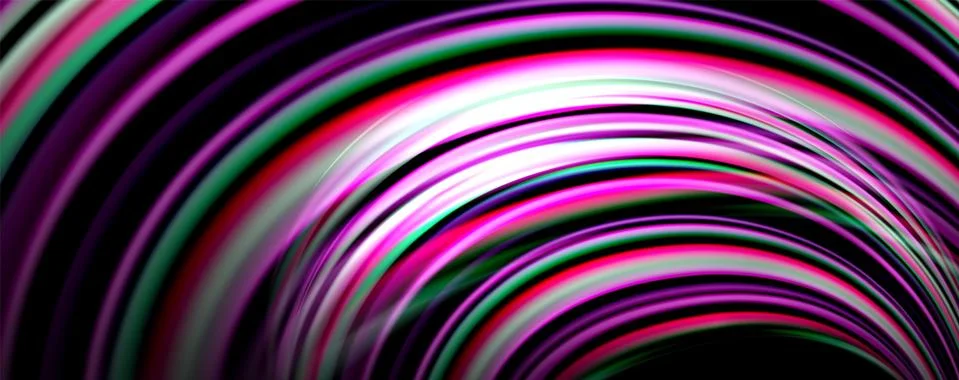 Fluid color waves with light effects, vector abstract background Stock Illustration