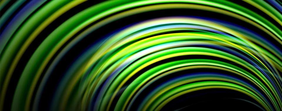Fluid color waves with light effects, vector abstract background Stock Illustration