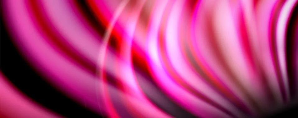 Fluid color waves with light effects, vector abstract background Stock Illustration