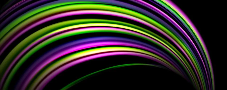 Fluid color waves with light effects, vector abstract background Stock Illustration