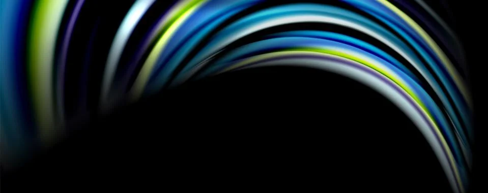 Fluid color waves with light effects, vector abstract background Stock Illustration