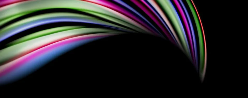 Fluid color waves with light effects, vector abstract background Stock Illustration