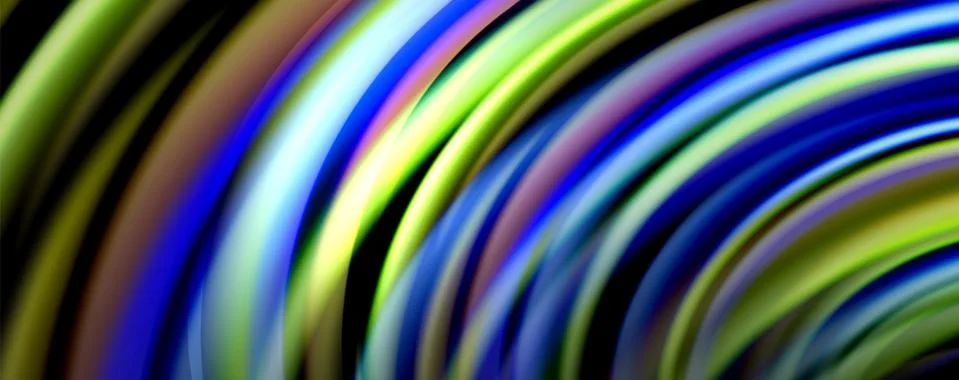 Fluid color waves with light effects, vector abstract background Stock Illustration