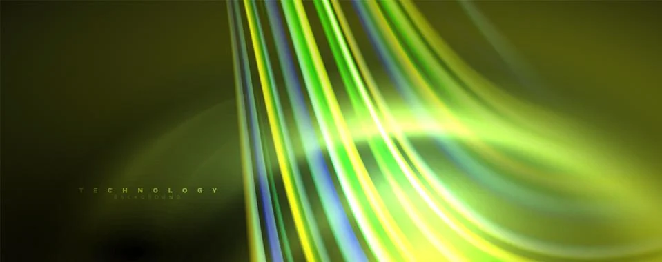 Fluid color waves with light effects, vector abstract background 스톡 일러스트