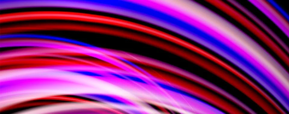 Fluid color waves with light effects, vector abstract background Illustrazione stock