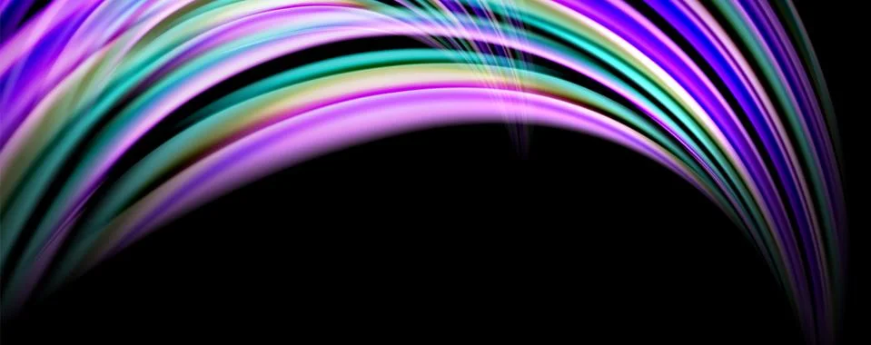 Fluid color waves with light effects, vector abstract background Stock Illustration