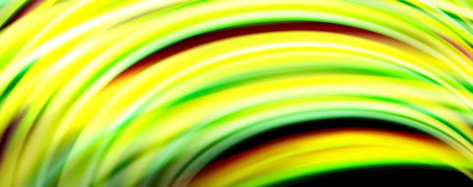 Fluid color waves with light effects, vector abstract background Stock Illustration