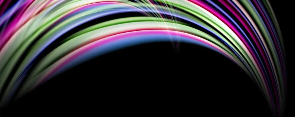 Fluid color waves with light effects, vector abstract background Stock Illustration
