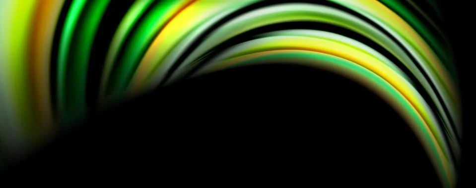 Fluid color waves with light effects, vector abstract background Stock Illustration