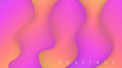 Fluid Colorful 3D Background. 스톡 일러스트