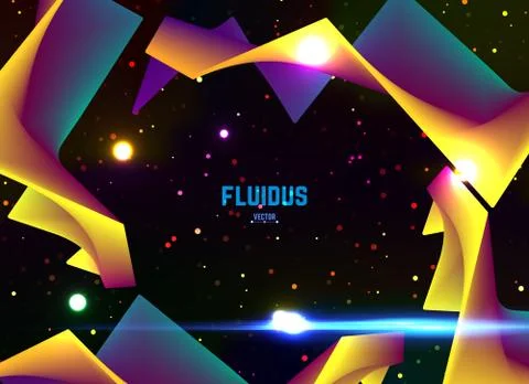 Fluid colorful gradient background. Modern abstract art. Stock Illustration