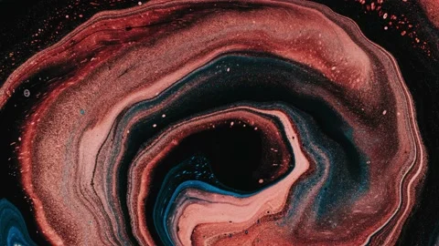 Fluid Colorful moving paint wave Modern art abstract background Stock Footage 201859912