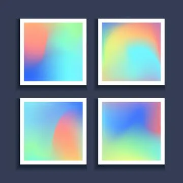 Fluid colors backgrounds set. Applicable for banner, cover, flyer, brochure Stock Illustration