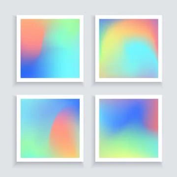 Fluid colors backgrounds set. Applicable for banner, cover, flyer, brochure Stock Illustration
