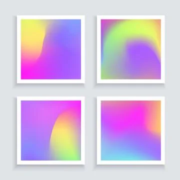 Fluid colors backgrounds set. Applicable for banner, cover, flyer, brochure Stock Illustration