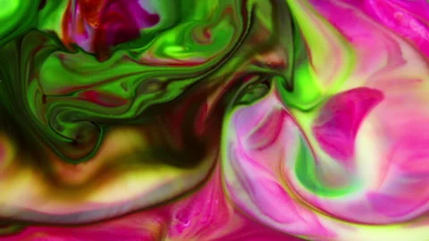 Fluid Colors In Liquid Paint And Oil Reaction Video stock 312905738