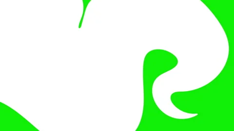 Fluid curling white transition on a chroma green background Stock Footage 318979383