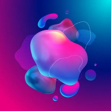 Fluid design graphic elements. Dynamic background with abstract forms and lines Illustrazione stock