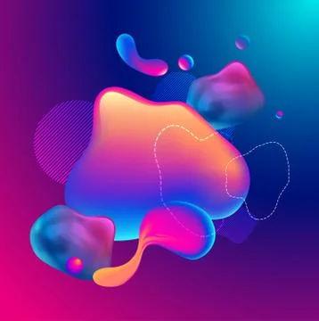 Fluid design graphic elements. Dynamic background with abstract forms and lines Stockillustratie