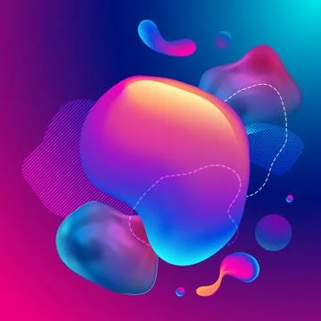 Fluid design graphic elements. Dynamic background with abstract forms and lines Illustrazione stock